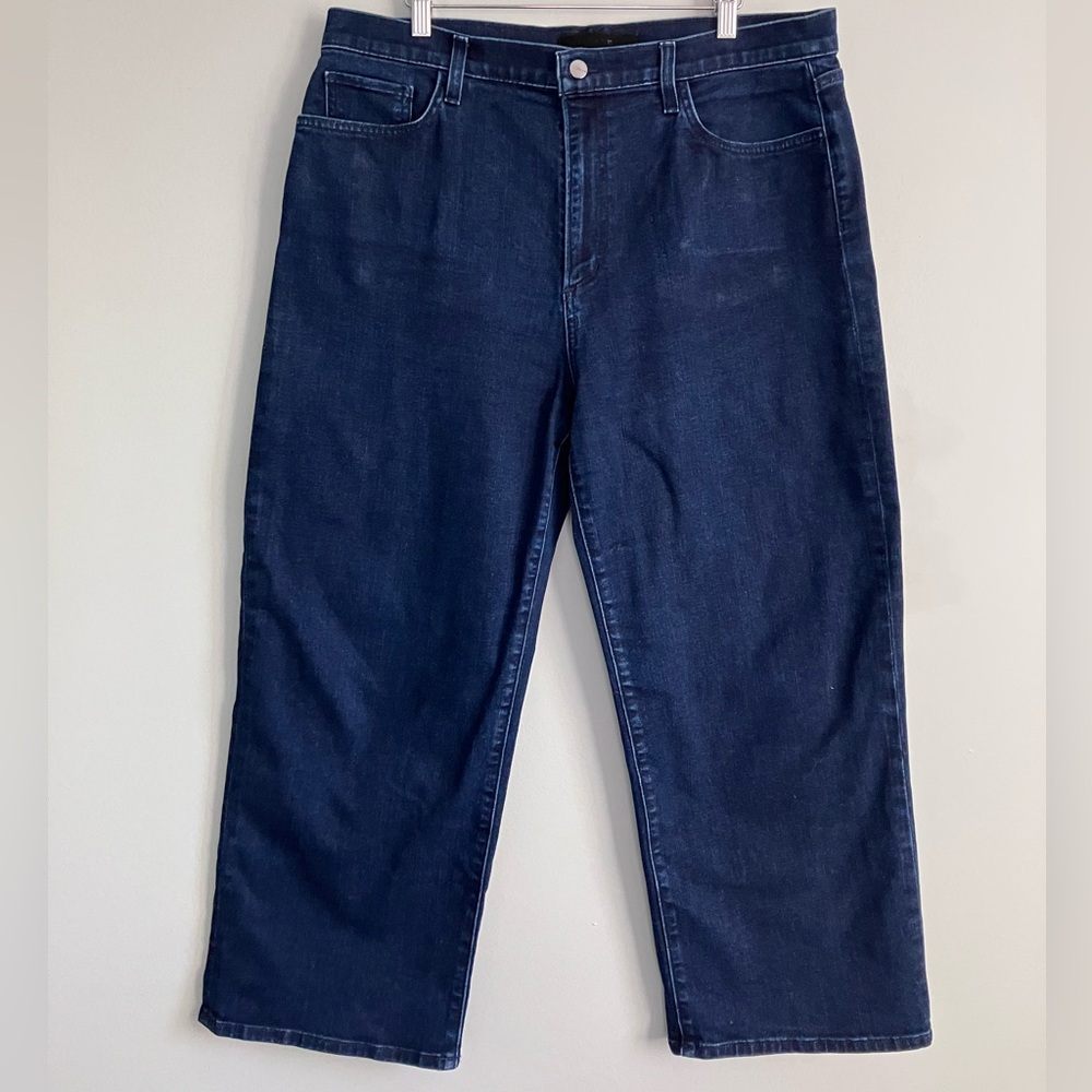 JOE’S JEANS The Blake High-Rise Wide Leg Crop Dark Wash Jeans Size 34